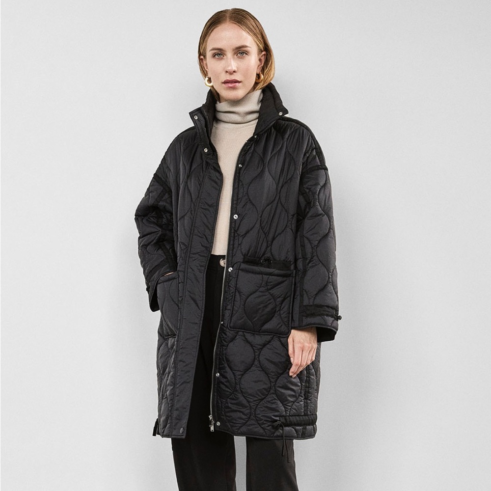 Elegant Black Quilted Puffer Jacket